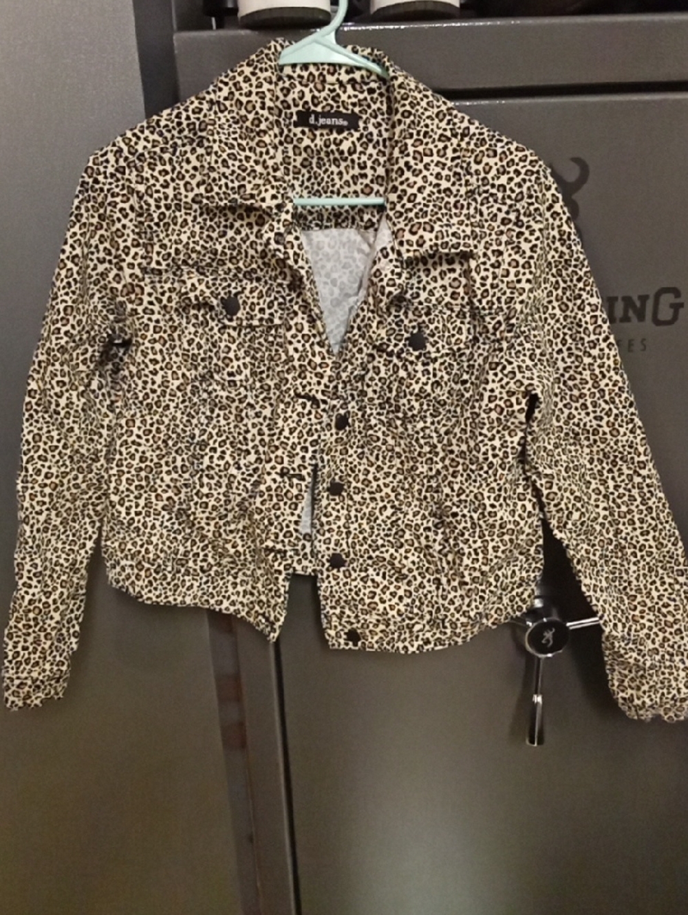 Never Worn Animal Print Denim Jacket